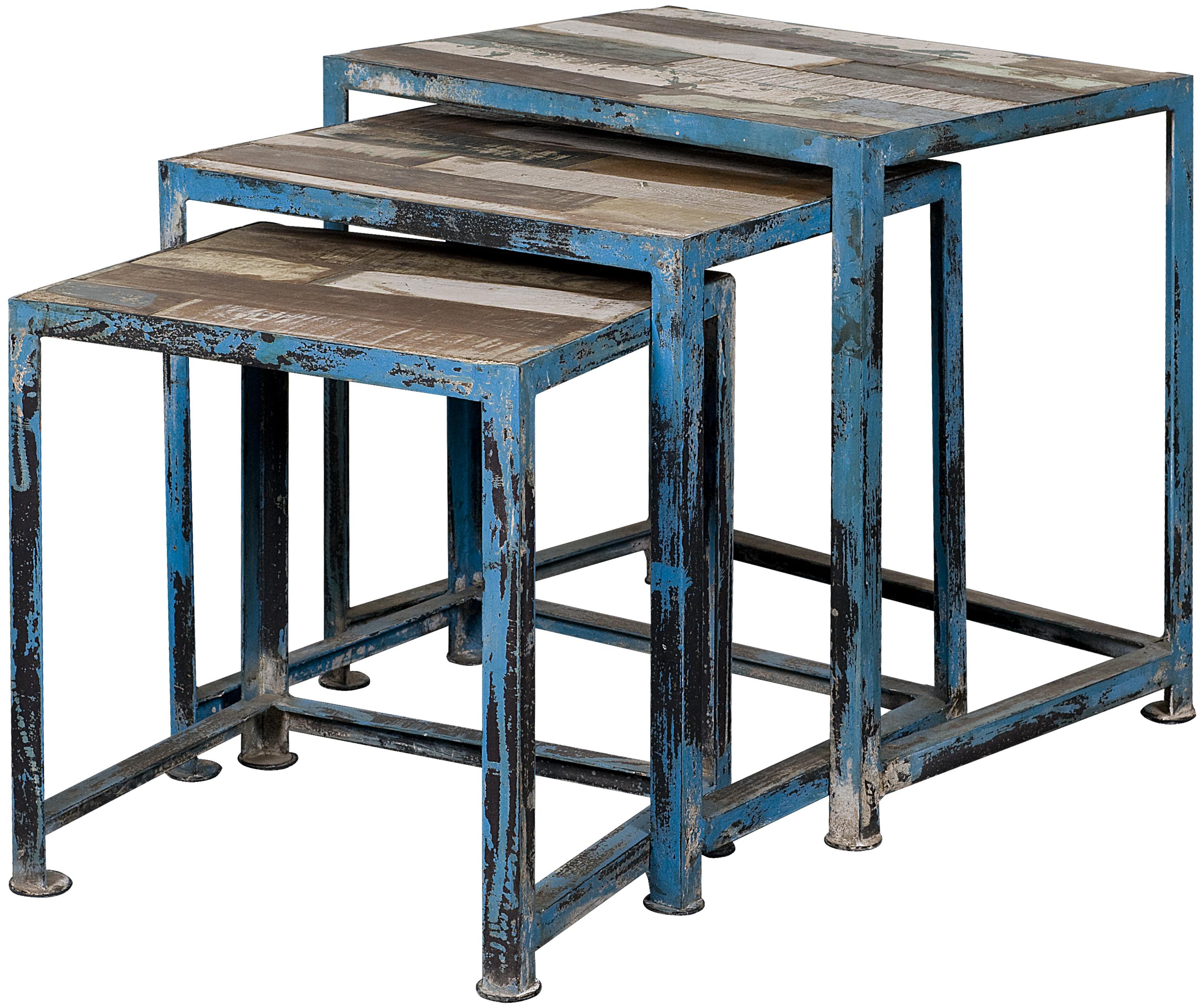 Coast to Coast Imports Occasional Accents Three Reclaimed Wood & Iron